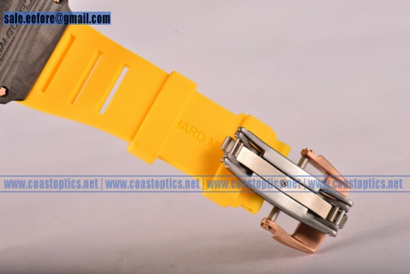 Richard Mille RM35-01 1:1 Replica Watch Carbon Fiber Yellow Rubber Strap (GF)